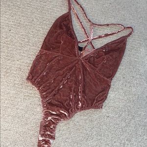 Velvet mauve bodysuit